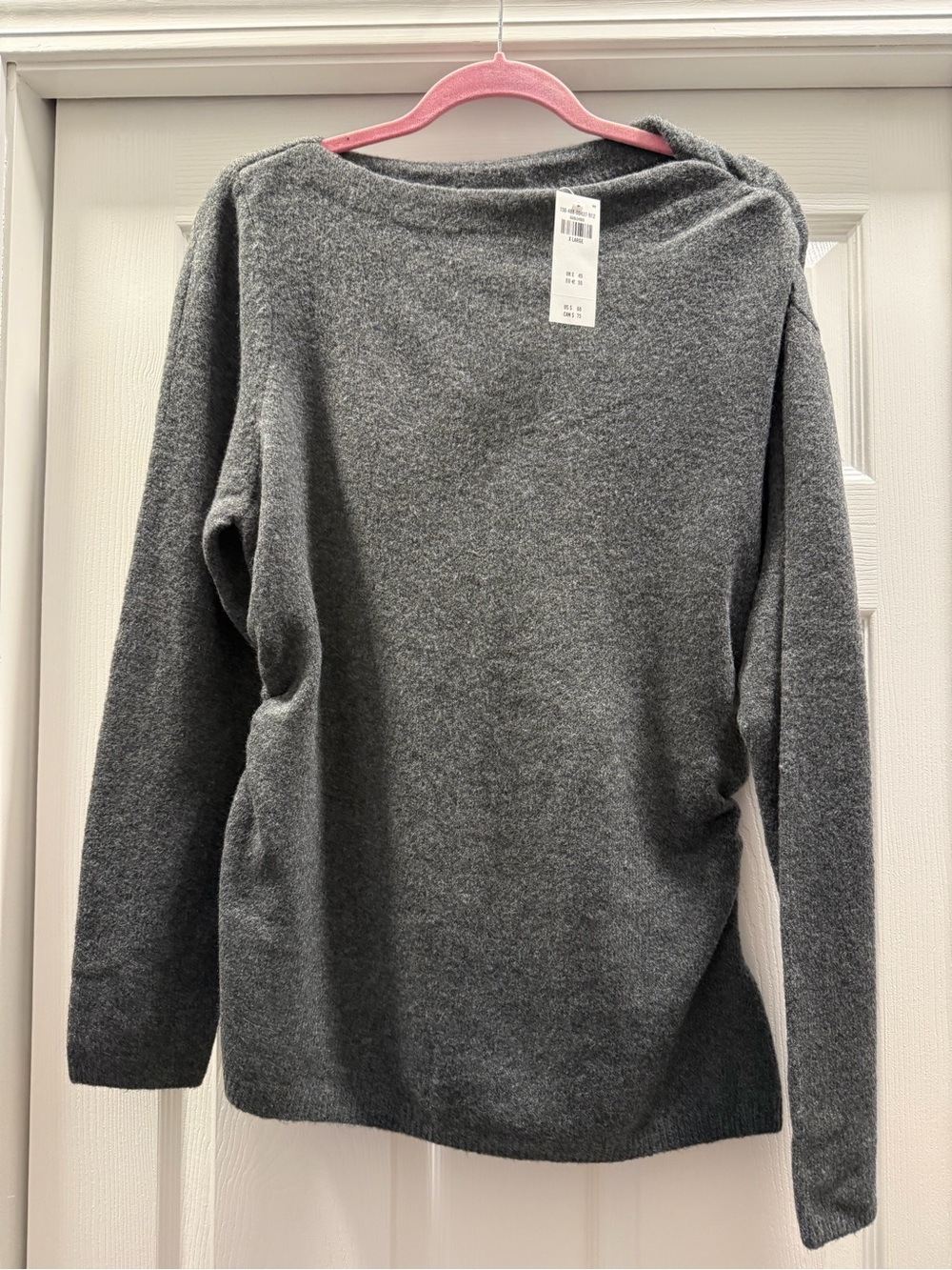 Abercrombie & Fitch Charcoal Asymmetrical Neck Sweater -XL